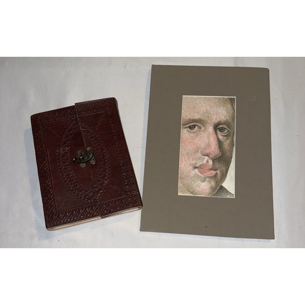 Weird Mystery Lot. Portrait Love Letter Handmade Leather Journal